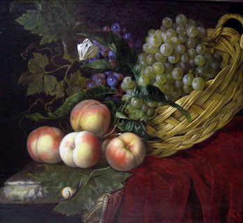 Still Life with Peaches and Grapes