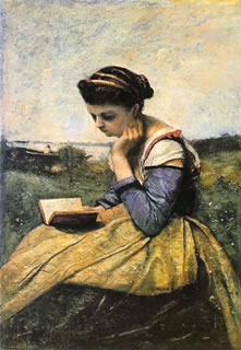 A Woman Reading in a Landscape