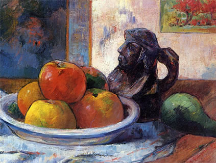Still Life with Apples, Pear and Ceramic Jug