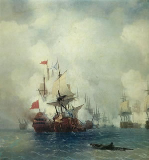 The Battle in the Straits of Chios, 24 June 1770
