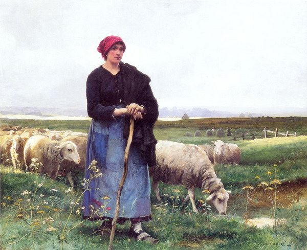 A Shepherdess with her flock2