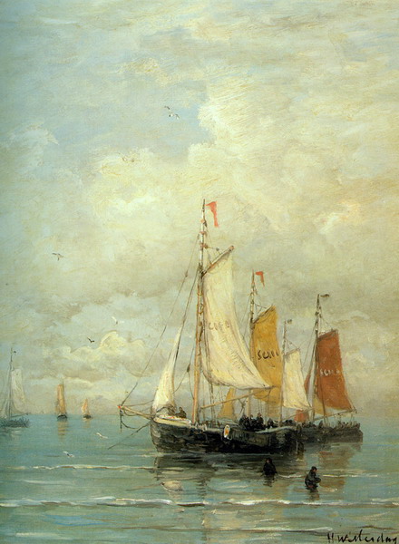 A Moored Fishing Fleet