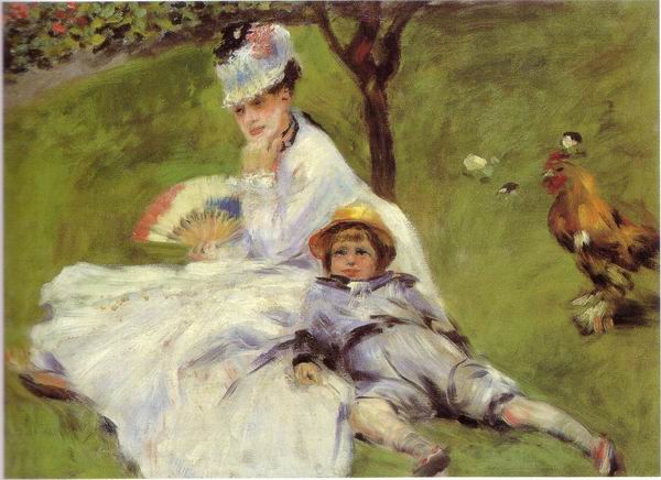Camille Monet and Her Son Jean in the Garden at Argenteuil,1874