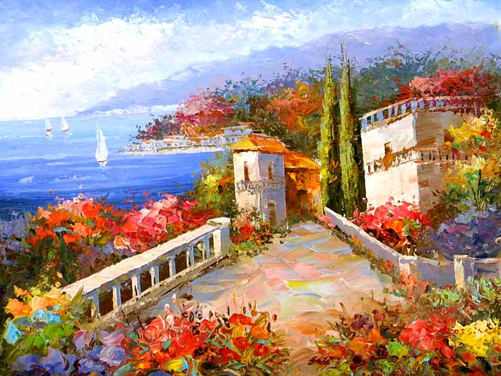 Mediterranean Impression,oil paintings online