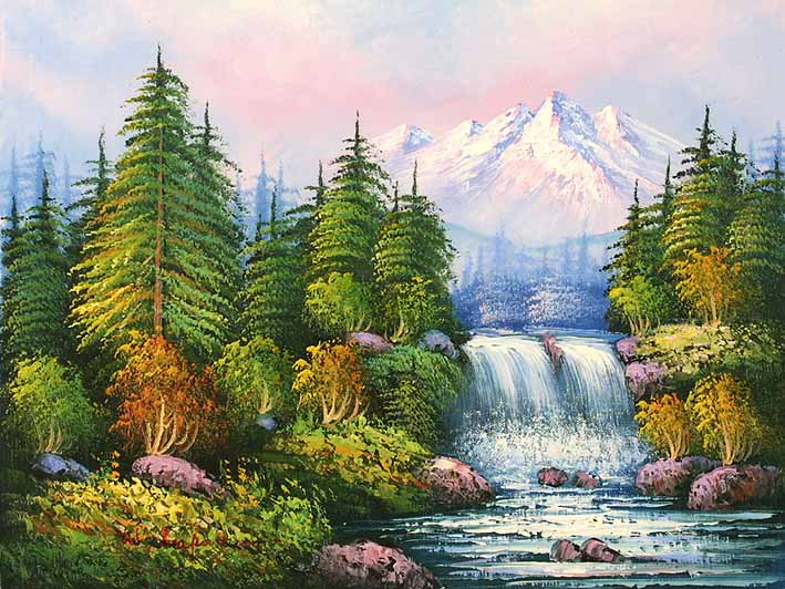 Classic Mountain Landscape,oil paintings online