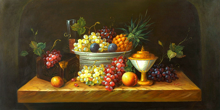 Classic Fruit Still Life,oil paintings on canvas