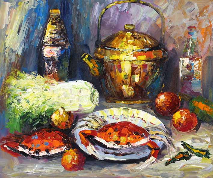 Still Life with a Crab, a Cabbage, and other Objects