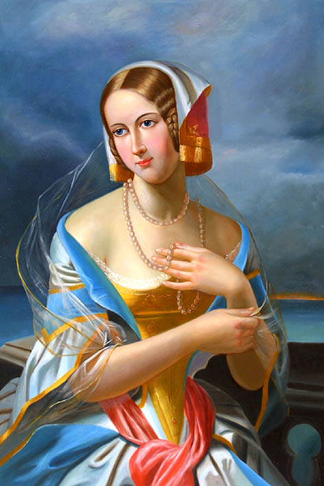 Lady with Pearl Necklace