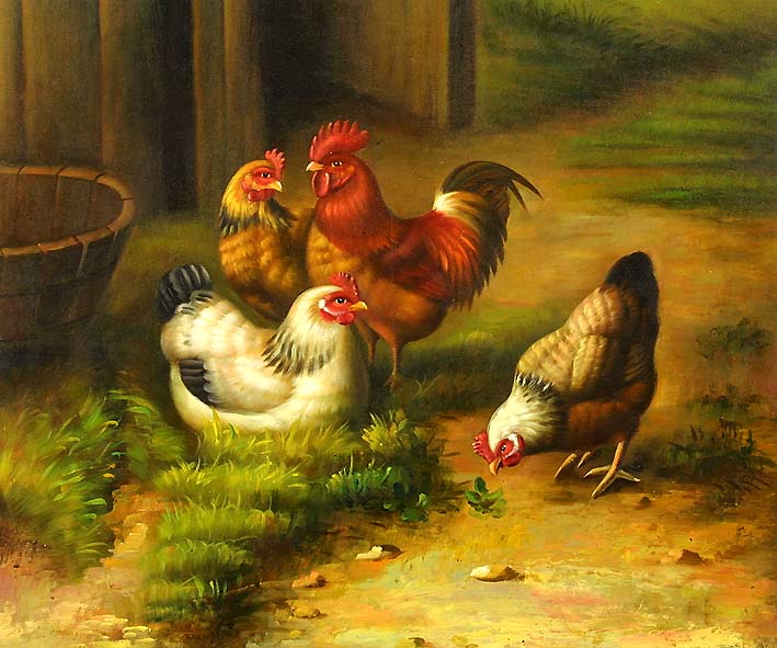 The Rooster and the Three Hens