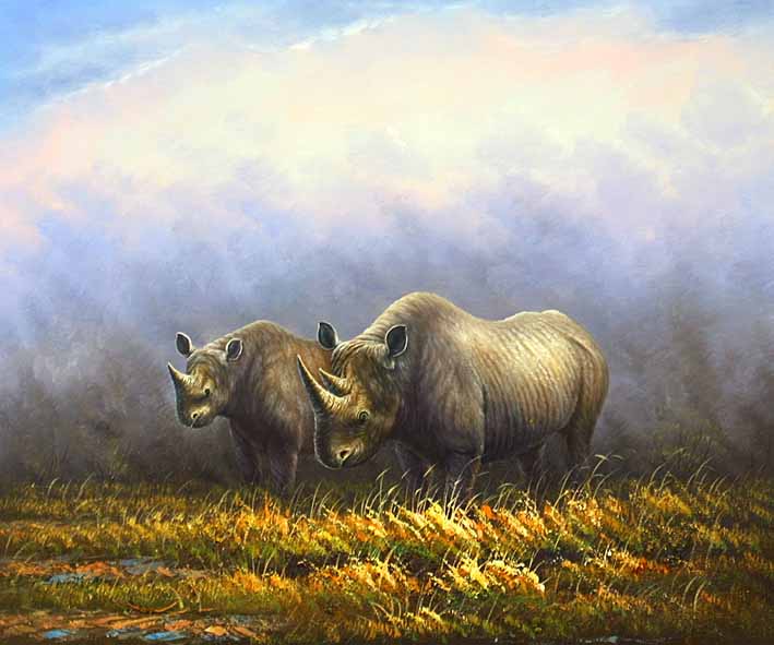 Rhinoceros Couple