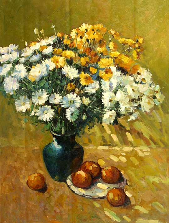 Still Life with Field Flowers and Apples
