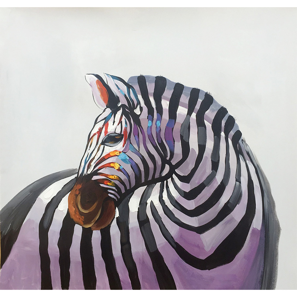 100% Hand painted Original Oil Paintings on Canvas Paint Horse Modern Art Zebra Abstract Artwork