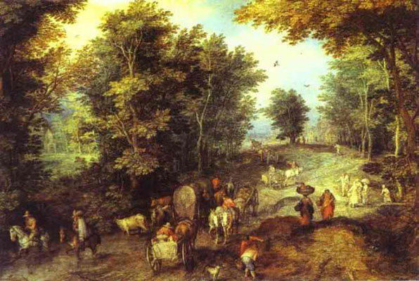 Jan Brueghel the Elder Landscape with a Ford