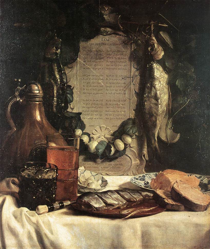 BRAY Joseph de Still life in Praise of the Pickled Herring