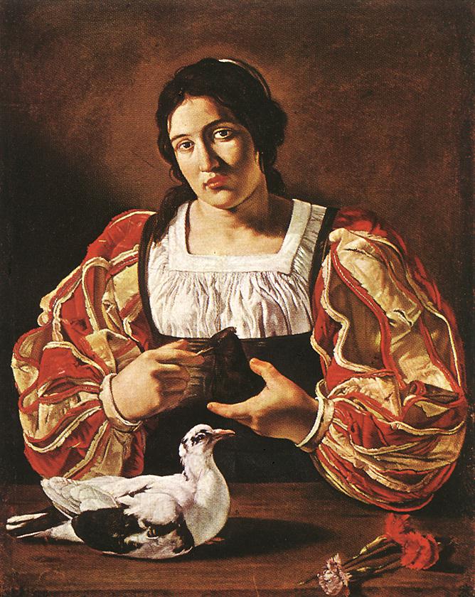 CECCO DEL CARAVAGGIO Woman with a Dove