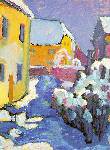 Cemetery & Vicarage in Kochel - Wassily Kandinsky