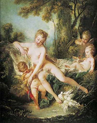 Francois Boucher Venus Consoling Love