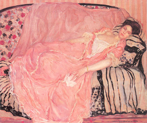 Frederick Carl Frieseke Portrait of Madame Gely 1 On the Couch