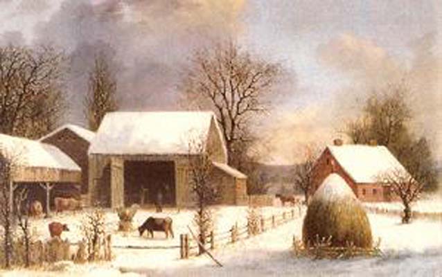 George Henry Durrie Winter Chores