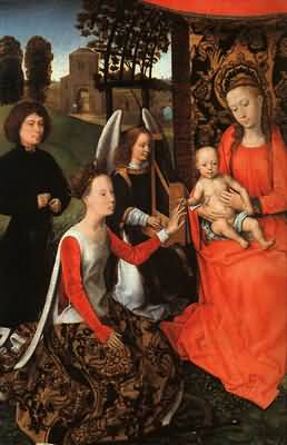 Hans Memling Marriage of St Catherine detail