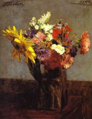 Henri Fantin Latour Bouquet of Flowers Bouquet de fleurs