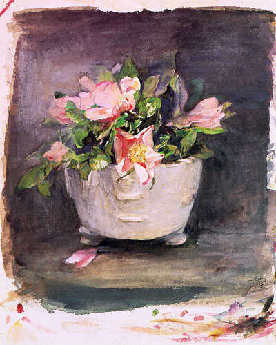 John la Farge Wild Roses in an Antique Chinese Bowl