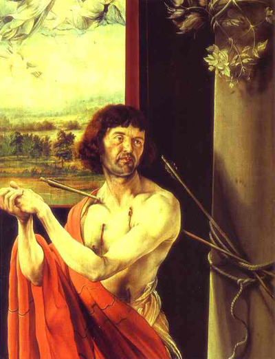 Matthias Grunewald St Sebastian Detail