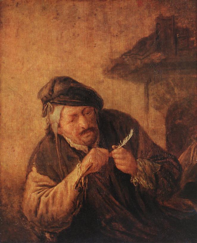 OSTADE Adriaen Jansz van Cutting the Feather