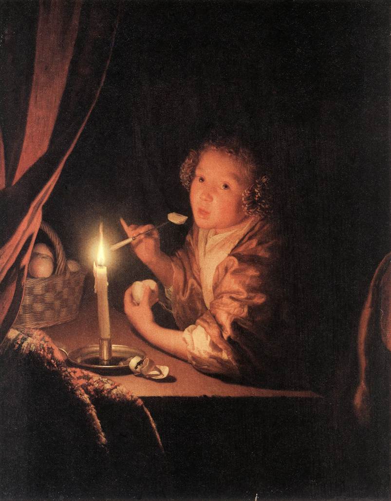 SCHALCKEN Godfried Girl Eating an Apple