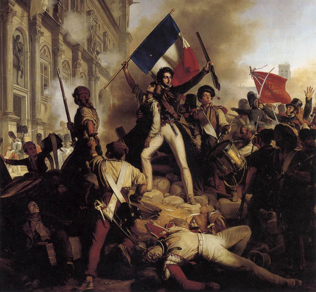 SCHNETZ Jean Victor The Battle for the Town Hall 28 July 1830