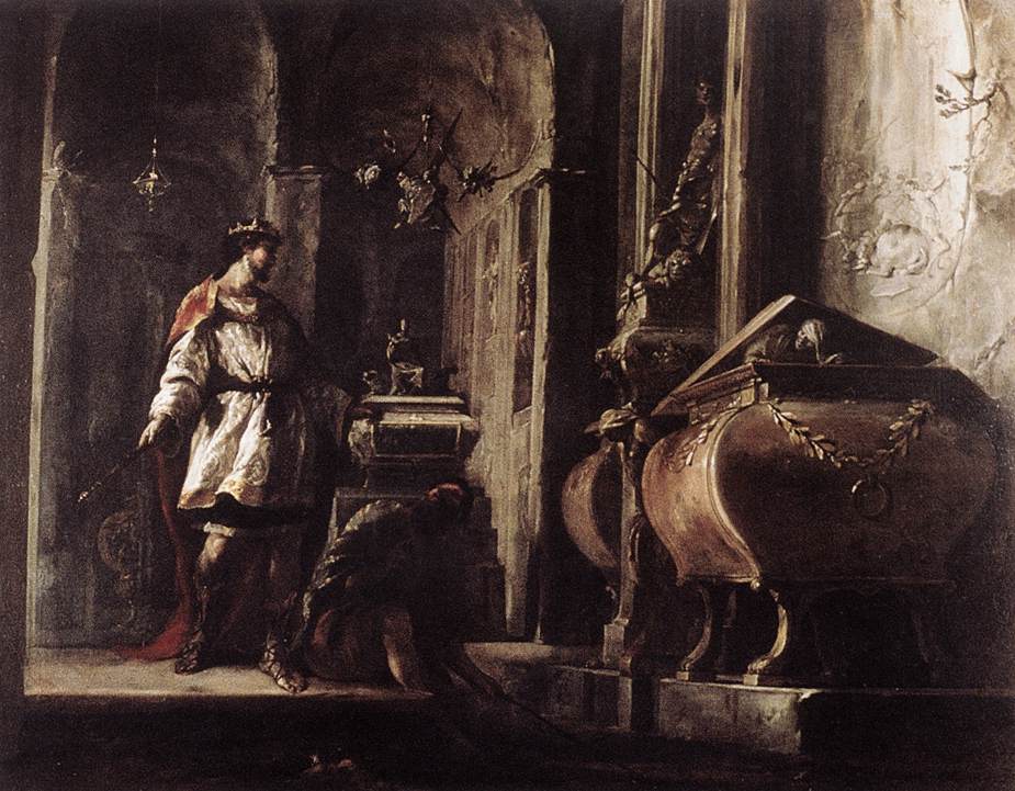 SCHONFELD Johann Heinrich Alexander the Great before the Tomb of Achilles