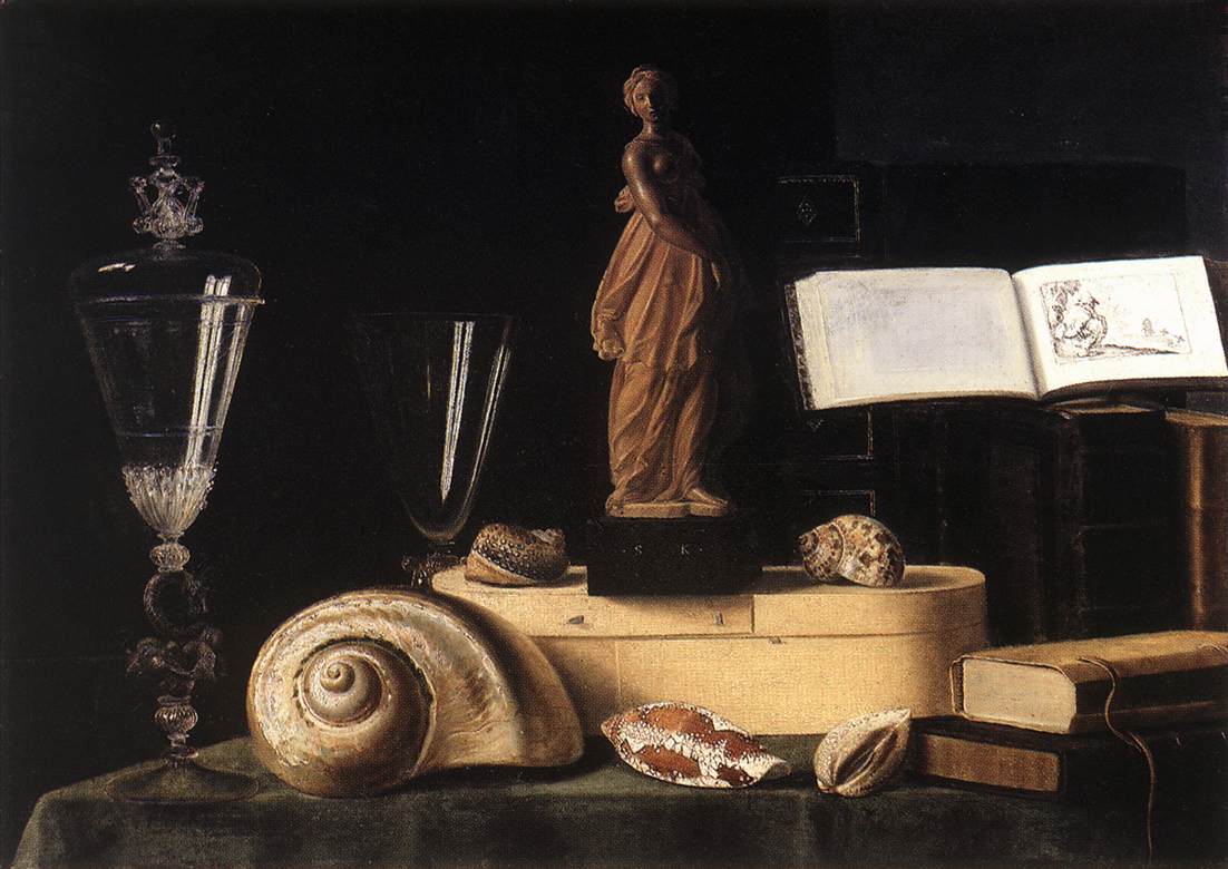 STOSKOPFF Sebastien Still Life with Statuette and Shells