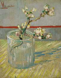 Sprig of Flowering Almond in Glass - Vincent Van Gogh