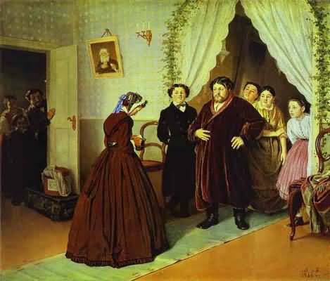 Vasily Perov Arrival of a New Governess in a Merchant House