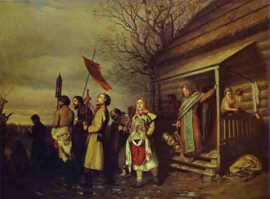 Vasily Perov Easter Procession in a Village