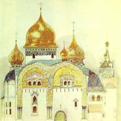 Victor Vasnetsov Sketch for a church in an old Russian style