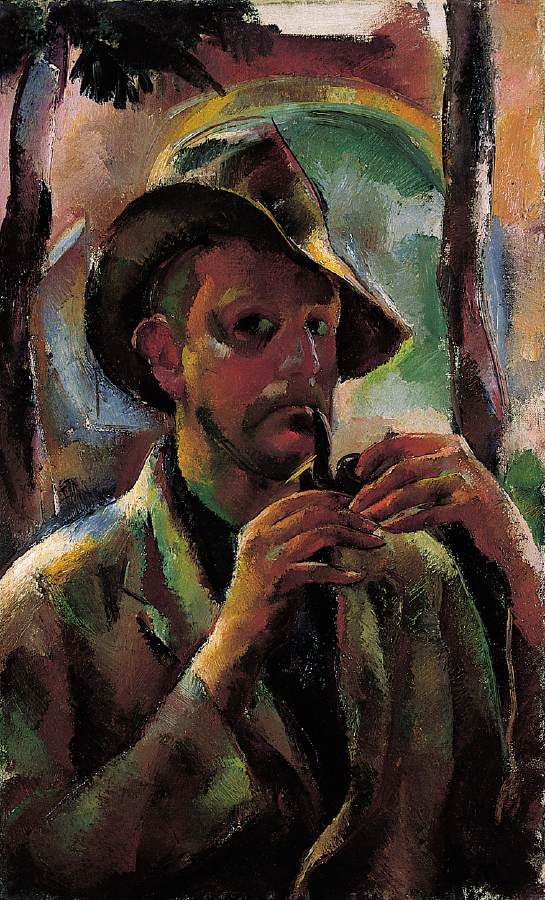 ABA NOVAK Vilmos Self Portrait with Pipe