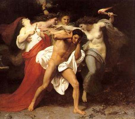 Adolphe-William Bouguereau Orestes Pursued by the Furies