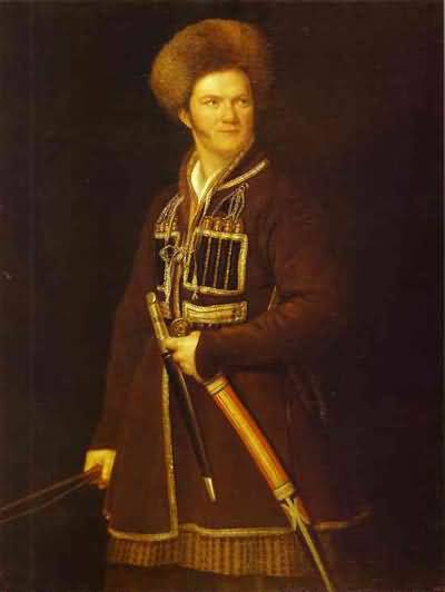 Alexander Orlowski Self portrait in a Suit of a Caucasian Warrior