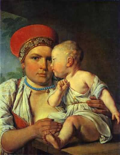 Alexey Venetsianov Wet Nurse with a Child