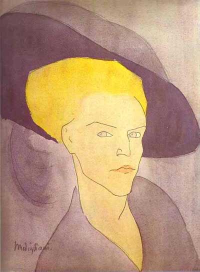 Amedeo Modigliani Head of a Woman with a Hat