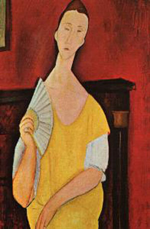 Amedeo Modigliani Madame Czechowska with a Fan