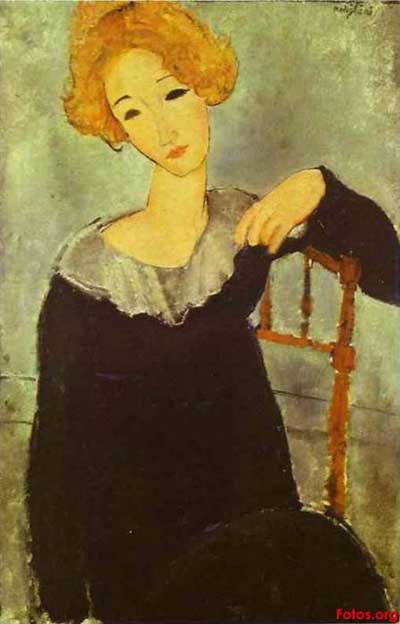 Amedeo Modigliani Woman with Read Hair