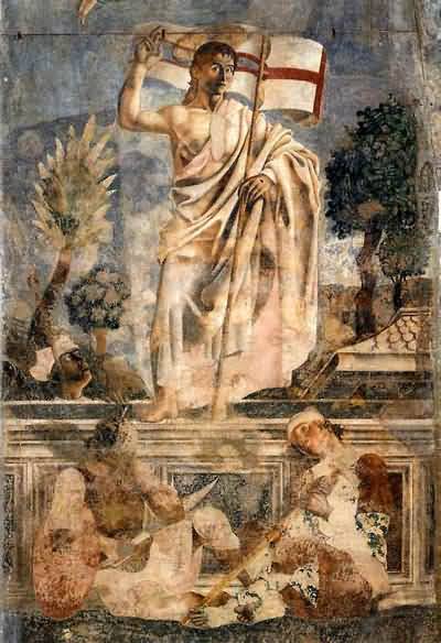 Andrea del Castagno Resurrection. Detail