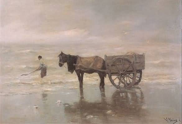 Anton Mauve Gathering Seaweed