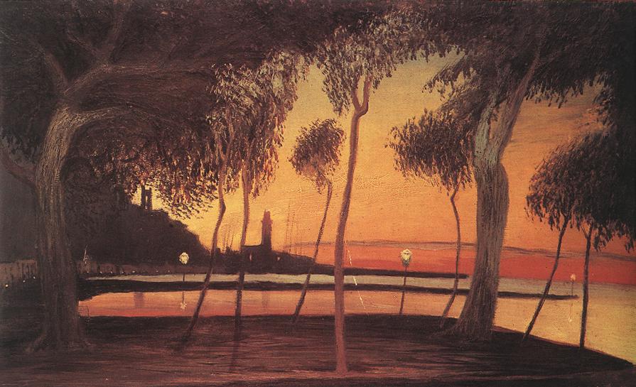 CSONTVARY KOSZTKA Tivadar Sunset over the Bay of Naples