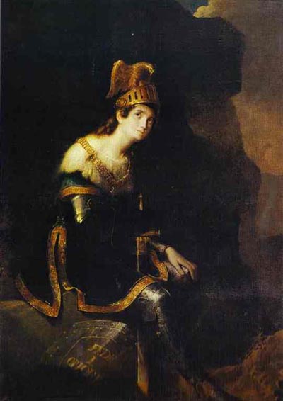 Feodor Bruni Portrait of Princess Zinaida Volkonskaya in a Costume of Tankred