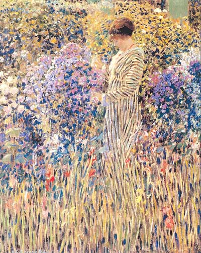 Frederick Carl Frieseke Lady in a Garden