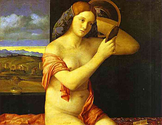 Giovanni Bellini Young Woman Holding a Mirror