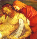 Matthias Grunewald The Entombment Detail